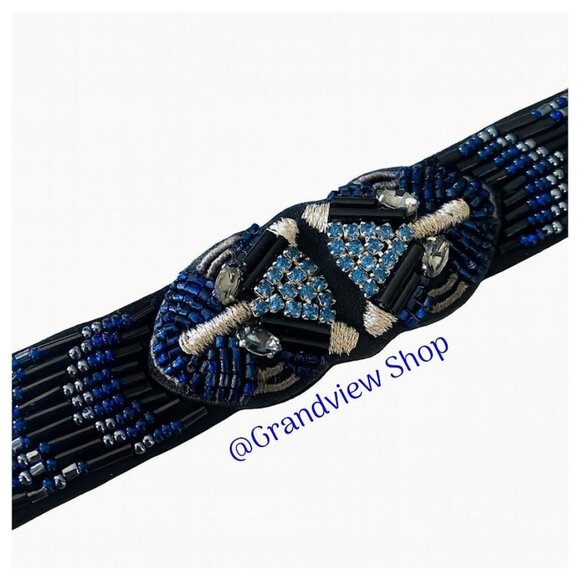 Stella & Dot Limited Edition Beaded Panther Jaguar Snap Cuff Bracelet - Picture 5 of 7